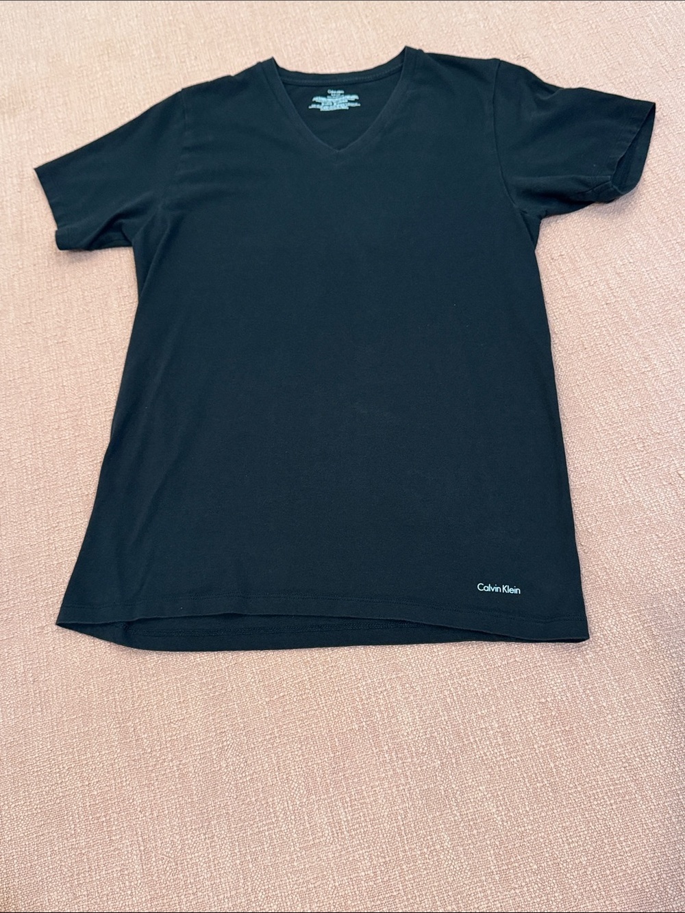 Calvin Klein small Men's Black V-Neck cotton undershirt / t-shirt